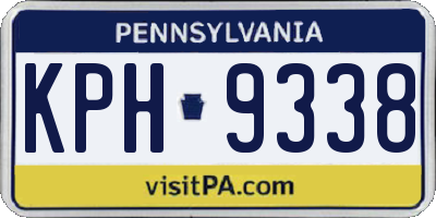 PA license plate KPH9338