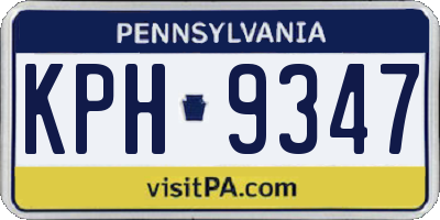 PA license plate KPH9347