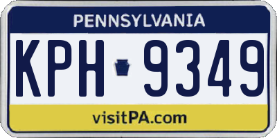 PA license plate KPH9349