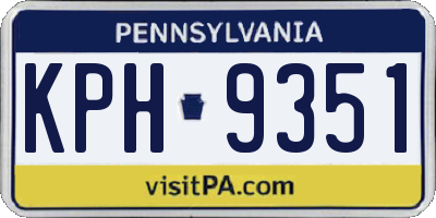 PA license plate KPH9351