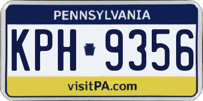 PA license plate KPH9356