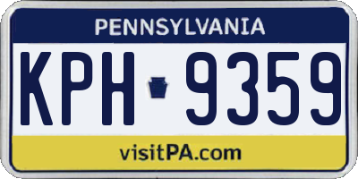 PA license plate KPH9359