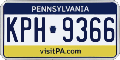 PA license plate KPH9366