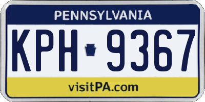 PA license plate KPH9367