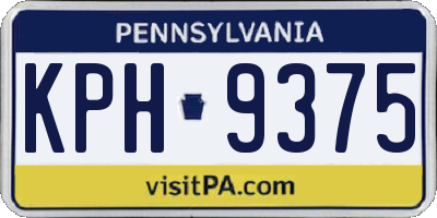 PA license plate KPH9375