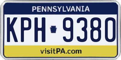 PA license plate KPH9380