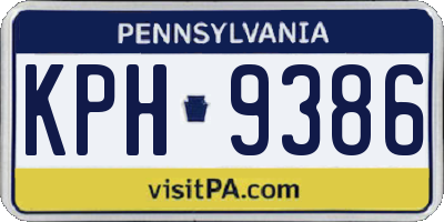 PA license plate KPH9386
