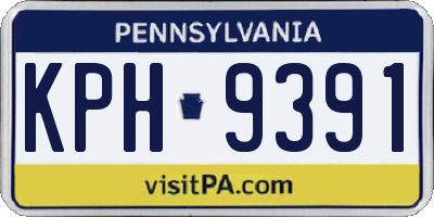 PA license plate KPH9391