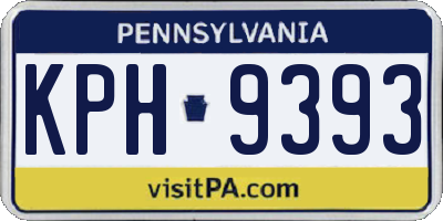 PA license plate KPH9393