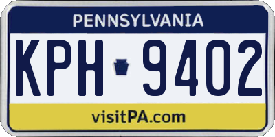 PA license plate KPH9402