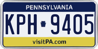 PA license plate KPH9405