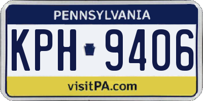 PA license plate KPH9406