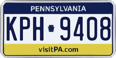 PA license plate KPH9408