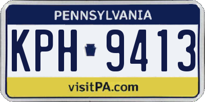 PA license plate KPH9413