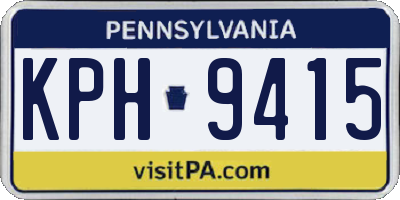 PA license plate KPH9415
