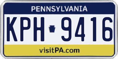 PA license plate KPH9416