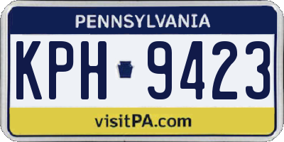 PA license plate KPH9423