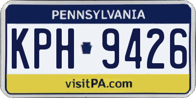 PA license plate KPH9426