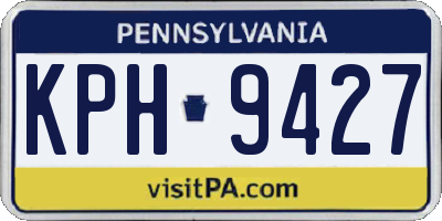 PA license plate KPH9427