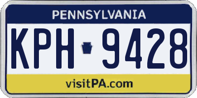 PA license plate KPH9428
