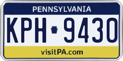 PA license plate KPH9430