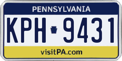 PA license plate KPH9431