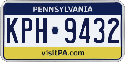 PA license plate KPH9432