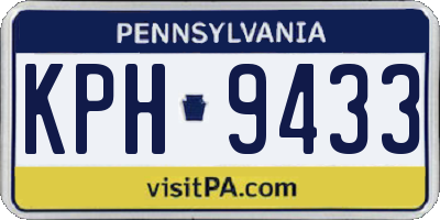 PA license plate KPH9433