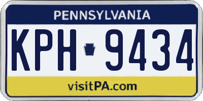 PA license plate KPH9434