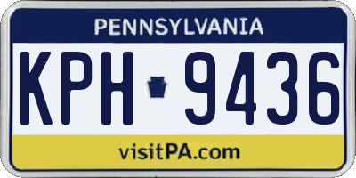 PA license plate KPH9436