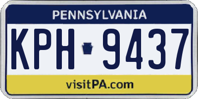 PA license plate KPH9437