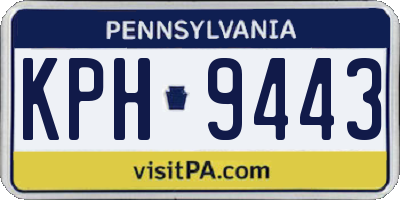 PA license plate KPH9443