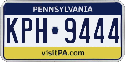 PA license plate KPH9444