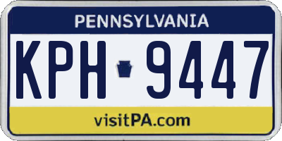 PA license plate KPH9447