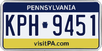 PA license plate KPH9451