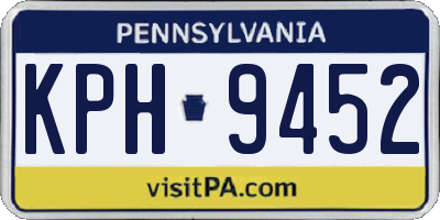 PA license plate KPH9452