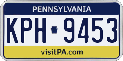 PA license plate KPH9453