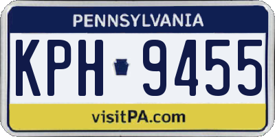 PA license plate KPH9455
