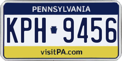 PA license plate KPH9456