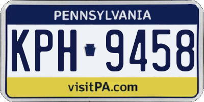 PA license plate KPH9458