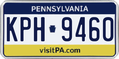 PA license plate KPH9460