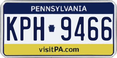 PA license plate KPH9466