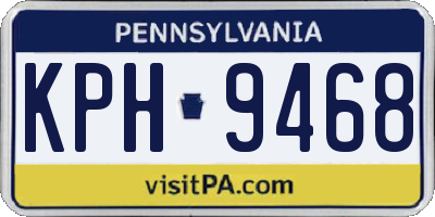 PA license plate KPH9468