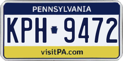PA license plate KPH9472
