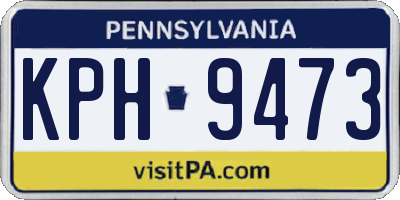 PA license plate KPH9473