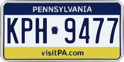 PA license plate KPH9477