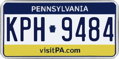 PA license plate KPH9484