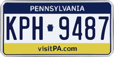 PA license plate KPH9487