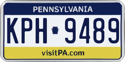 PA license plate KPH9489