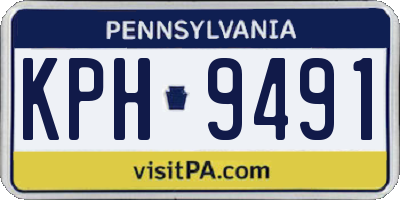 PA license plate KPH9491